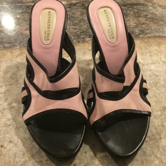 Kenneth Cole Pink/Black platform heels 8 1/2M - Picture 4 of 7